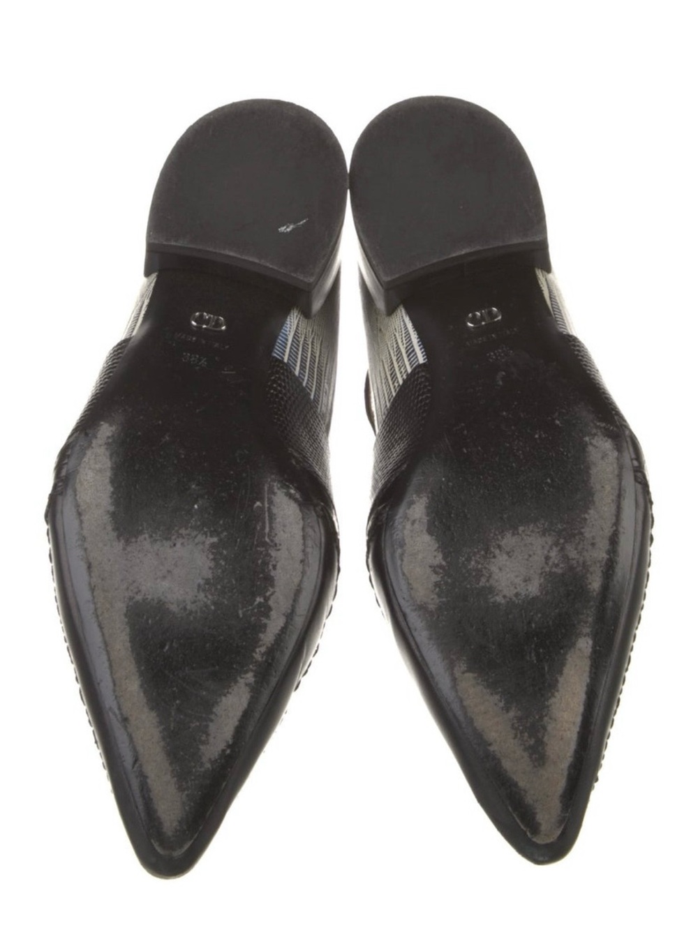Dior Black and Silver Cutout Loafers - Picture 5 of 5